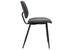 Discount Miliboo Sillas en tejido y metal negro (lote de 2) TOBIAS