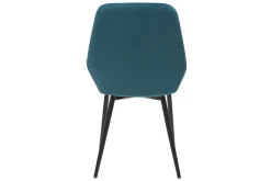 Flash Sale Miliboo Sillas en terciopelo azul petróleo (lote de 2) HOLO