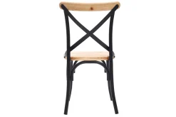 Store Miliboo Sillas industriales en metal negro y madera (lote de 2) JAKE