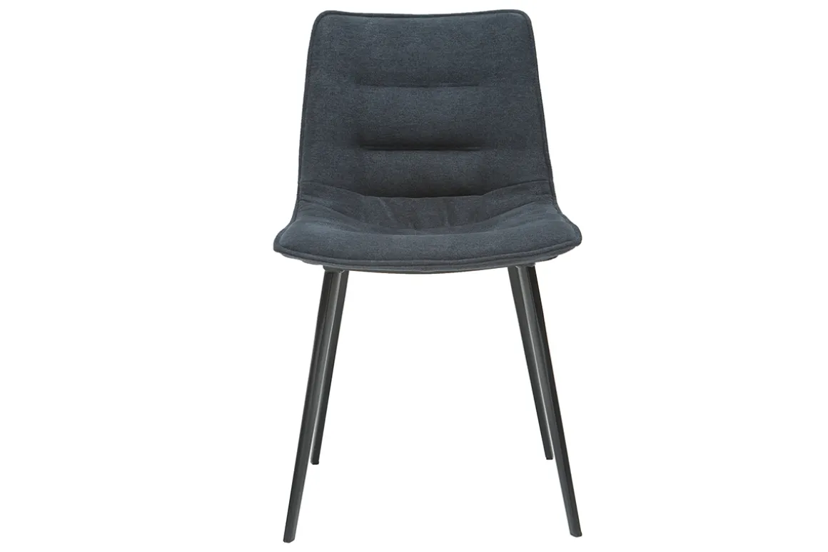Best Miliboo Sillas modernas tejido efecto terciopelo gris oscuro (lote de 2) PARKER