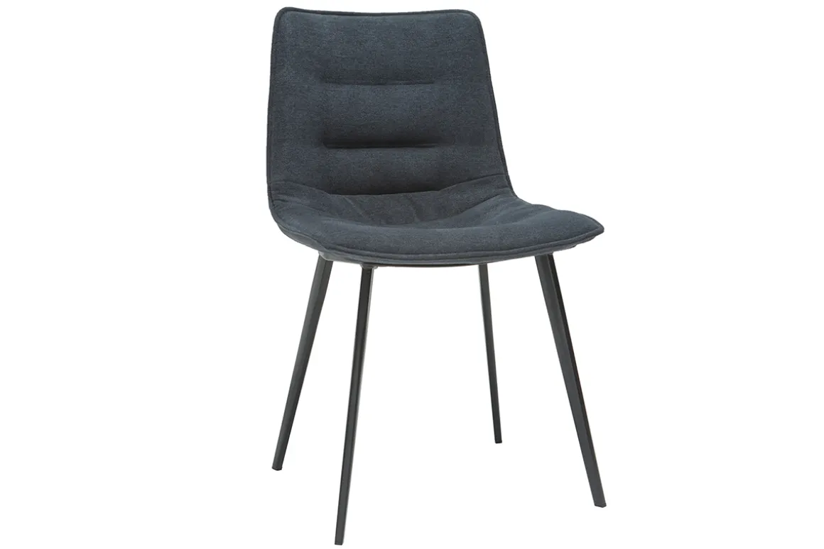 Best Miliboo Sillas modernas tejido efecto terciopelo gris oscuro (lote de 2) PARKER