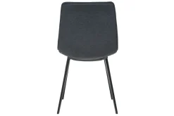 Best Miliboo Sillas modernas tejido efecto terciopelo gris oscuro (lote de 2) PARKER