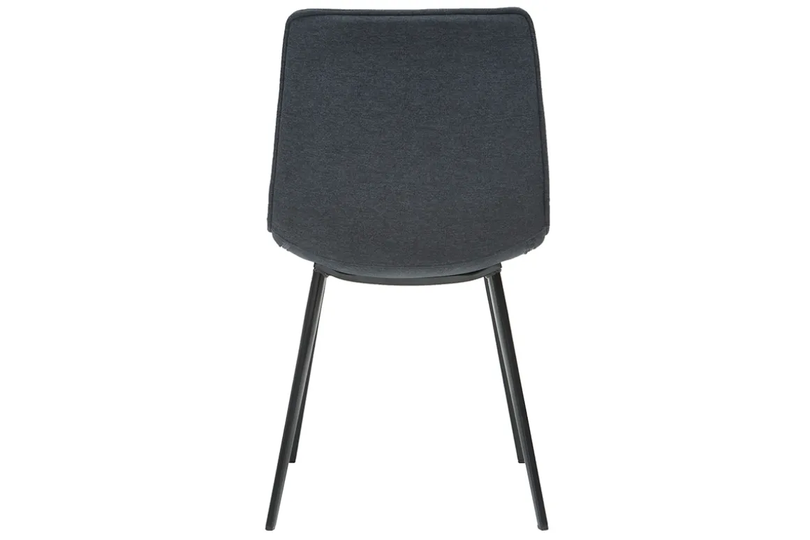 Best Miliboo Sillas modernas tejido efecto terciopelo gris oscuro (lote de 2) PARKER