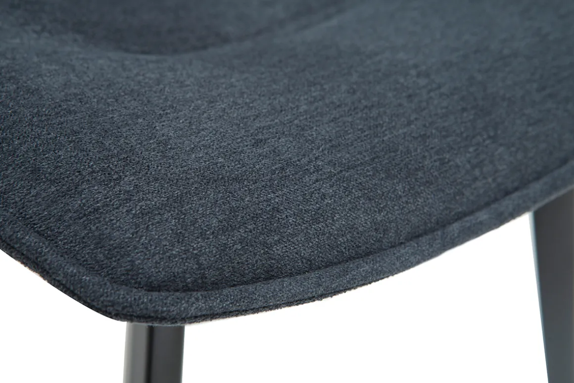 Best Miliboo Sillas modernas tejido efecto terciopelo gris oscuro (lote de 2) PARKER