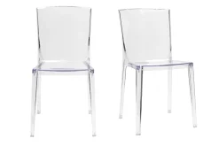 Cheap Miliboo Sillas modernas transparentes lote de 2 ISLAND