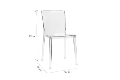 Cheap Miliboo Sillas modernas transparentes lote de 2 ISLAND