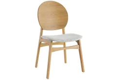 Hot Miliboo Sillas nórdicas en madera clara y tejido gris (lote de 2) ELTON