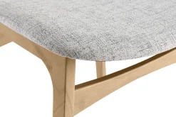Hot Miliboo Sillas nórdicas en madera clara y tejido gris (lote de 2) ELTON