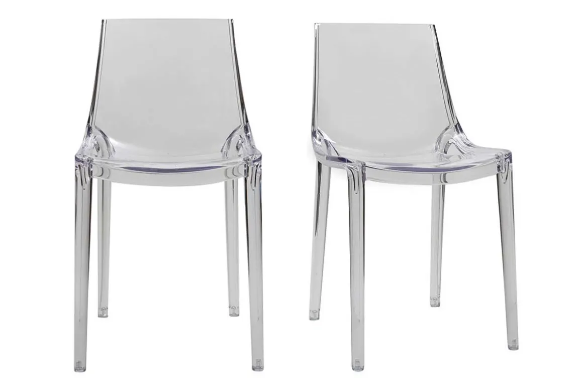 Cheap Miliboo Sillas transparentes diseño lote de 2 YZEL