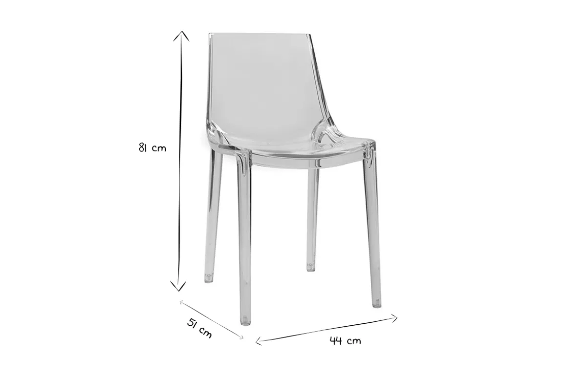 Cheap Miliboo Sillas transparentes diseño lote de 2 YZEL