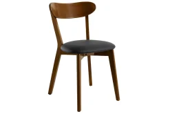 Best Sale Miliboo Sillas vintage madera oscura y asiento negro (lote de 2) DOVE