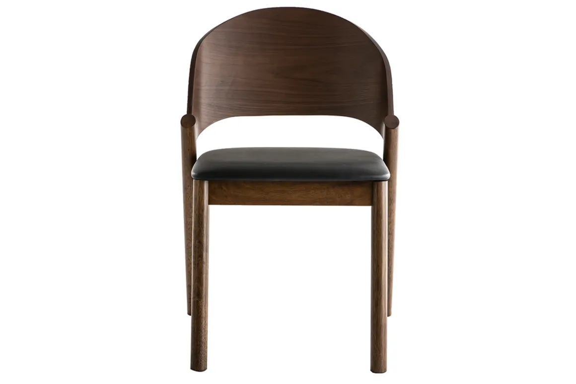 Discount Miliboo Sillas vintage nogal y negro (lote de 2) AVALON