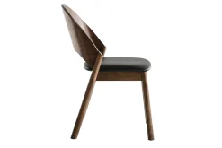 Discount Miliboo Sillas vintage nogal y negro (lote de 2) AVALON