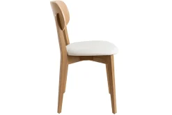 Clearance Miliboo Sillas vintage roble y asiento blanco (lote de 2) LUCIA