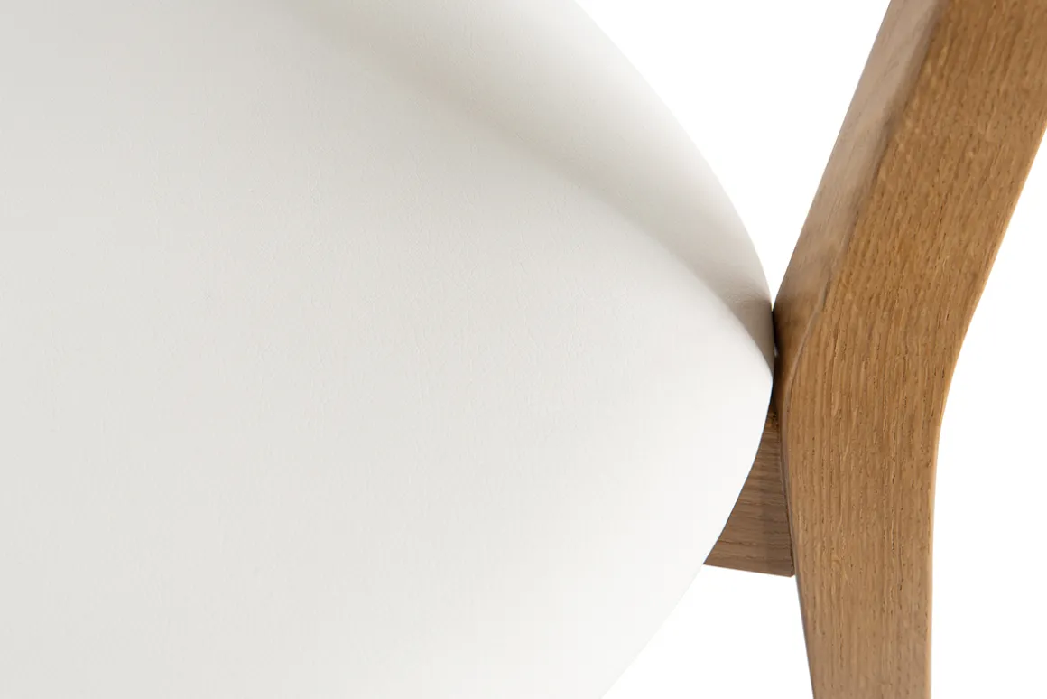 Clearance Miliboo Sillas vintage roble y asiento blanco (lote de 2) LUCIA