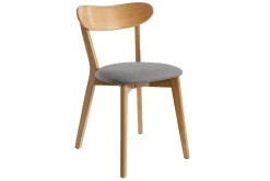 Shop Miliboo Sillas vintage roble y asiento gris (lote de 2) DOVE