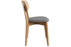 Sale Miliboo Sillas vintage roble y asiento gris jaspeado (lote de 2) LUCIA