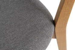 Sale Miliboo Sillas vintage roble y asiento gris jaspeado (lote de 2) LUCIA