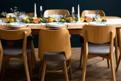 Sale Miliboo Sillas vintage roble y asiento gris jaspeado (lote de 2) LUCIA