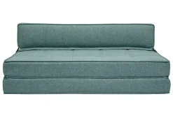 New Miliboo Sillón cama 2 plazas de tela verde grisáceo KATY