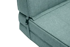 New Miliboo Sillón cama 2 plazas de tela verde grisáceo KATY
