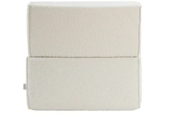 Outlet Miliboo Sillón cama de 1 plaza de borreguillo blanco VICTOR