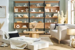 Outlet Miliboo Sillón cama de 1 plaza de borreguillo blanco VICTOR