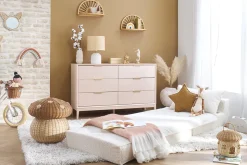Outlet Miliboo Sillón cama de 1 plaza de borreguillo blanco VICTOR