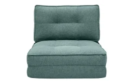Hot Miliboo Sillón cama de 1 plaza de tela verde celadón SALLY