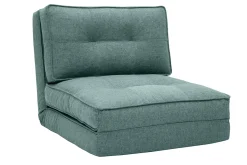 Hot Miliboo Sillón cama de 1 plaza de tela verde celadón SALLY