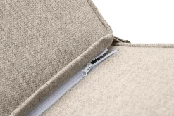 Fashion Miliboo Sillón cama de 1 plaza de tela color topo KATY
