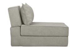 Cheap Miliboo Sillón cama de 1 plaza de tejido efecto aterciopelado color topo VICTOR