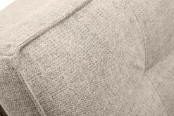 Clearance Miliboo Sillón cama de 1 plaza de tela color topo SALLY