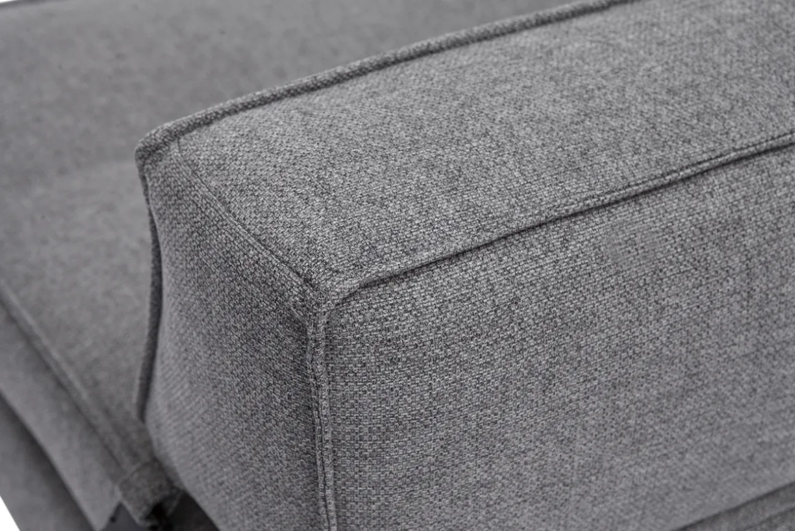 Store Miliboo Sillón cama de 1 plaza de tela gris KATY