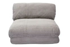 Clearance Miliboo Sillón cama de 1 plaza pana gris claro SPENCER