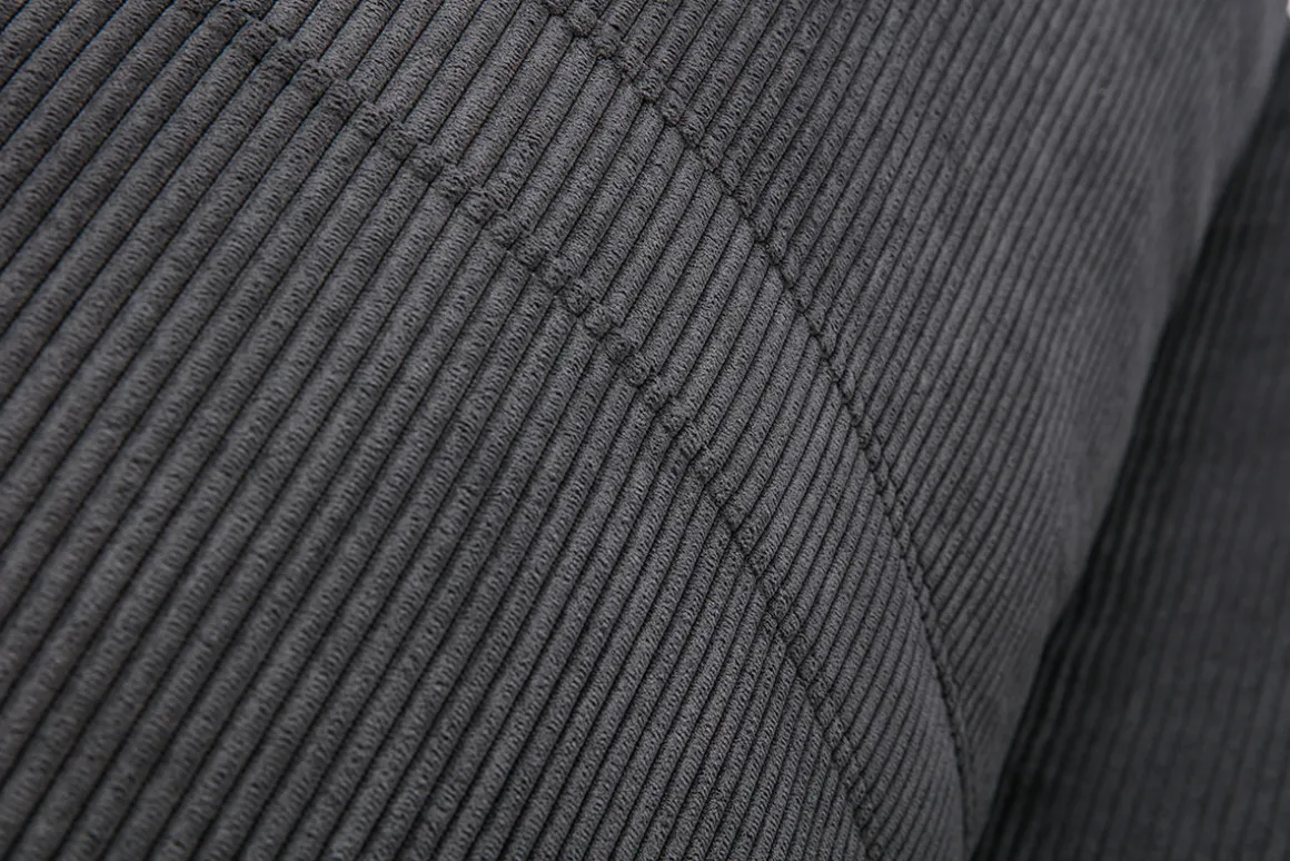 Discount Miliboo Sillón cama de 1 plaza pana gris oscuro SPENCER