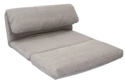 Hot Miliboo Sillón cama de 2 plazas de pana gris claro SPENCER