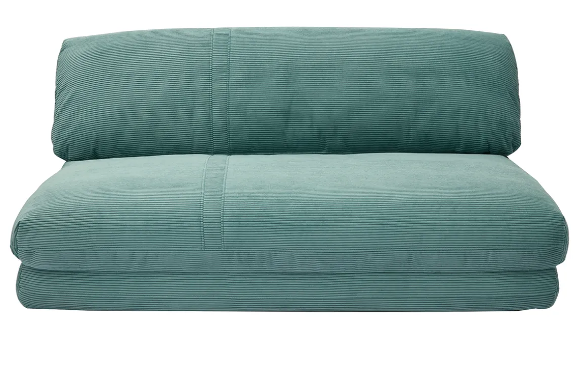 Outlet Miliboo Sillón cama de 2 plazas de pana verde celadón SPENCER