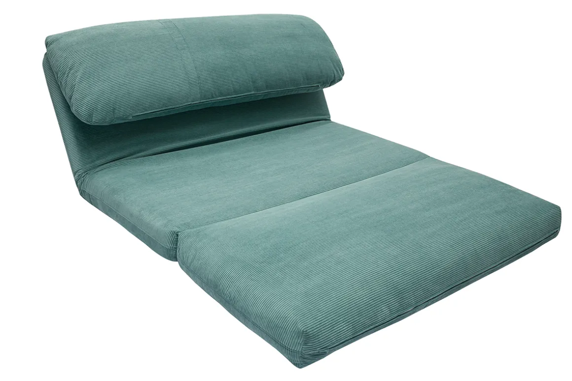 Outlet Miliboo Sillón cama de 2 plazas de pana verde celadón SPENCER