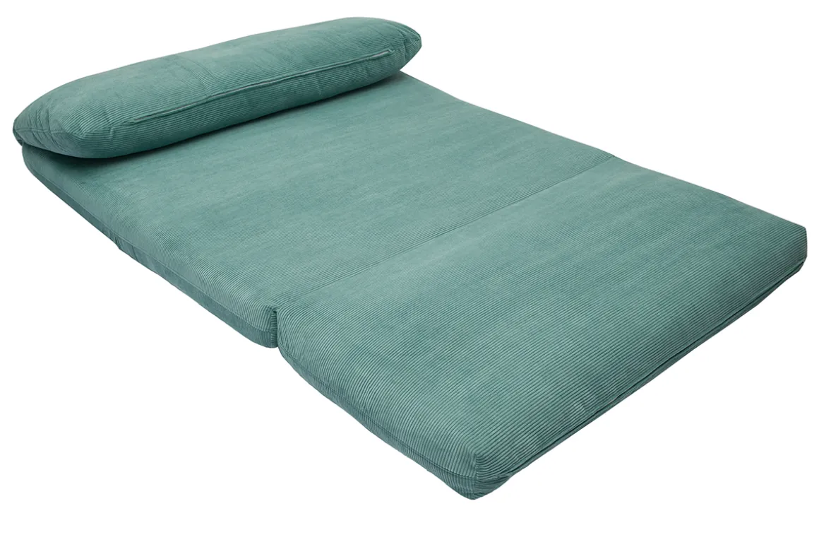 Outlet Miliboo Sillón cama de 2 plazas de pana verde celadón SPENCER