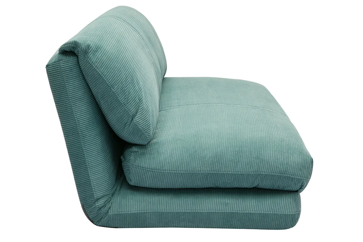 Outlet Miliboo Sillón cama de 2 plazas de pana verde celadón SPENCER
