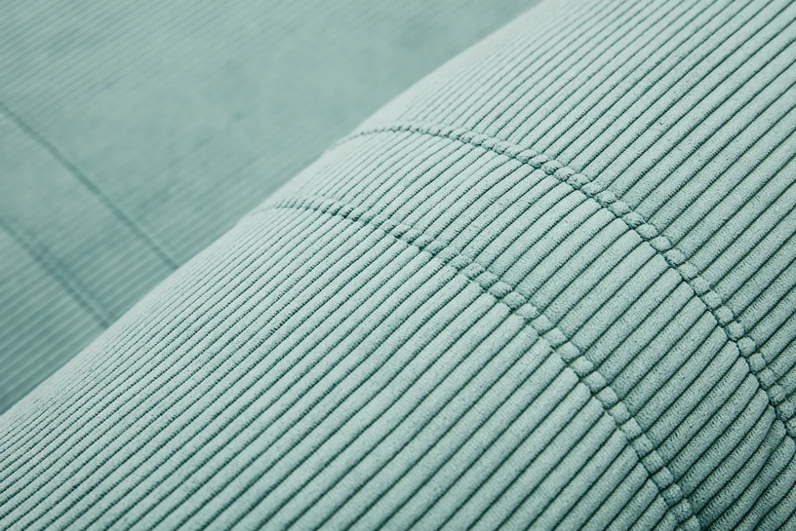 Outlet Miliboo Sillón cama de 2 plazas de pana verde celadón SPENCER