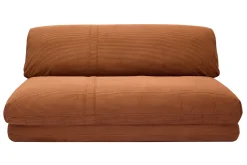 Fashion Miliboo Sillón cama de 2 plazas de pana terracota SPENCER