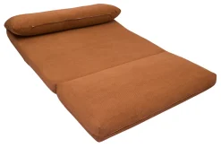 Fashion Miliboo Sillón cama de 2 plazas de pana terracota SPENCER