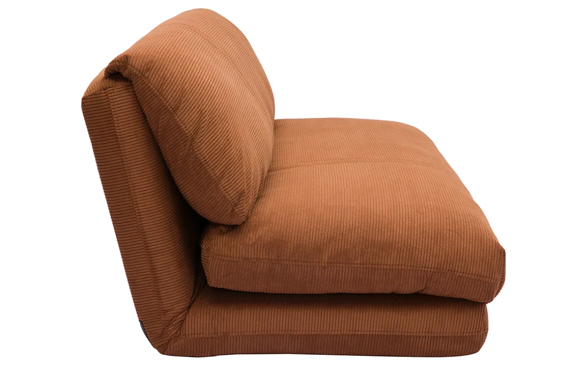 Fashion Miliboo Sillón cama de 2 plazas de pana terracota SPENCER