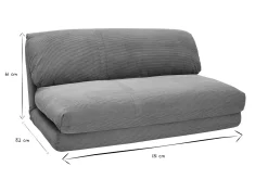Fashion Miliboo Sillón cama de 2 plazas de pana terracota SPENCER