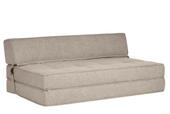 Cheap Miliboo Sillón cama de 2 plazas de tela color topo KATY