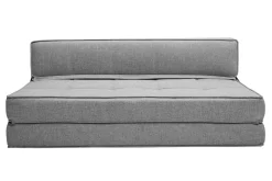 Outlet Miliboo Sillón cama de 2 plazas de tela gris claro KATY