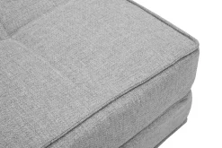 Outlet Miliboo Sillón cama de 2 plazas de tela gris claro KATY