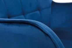 Online Miliboo Sillón con reposapiés terciopelo azul MOOD